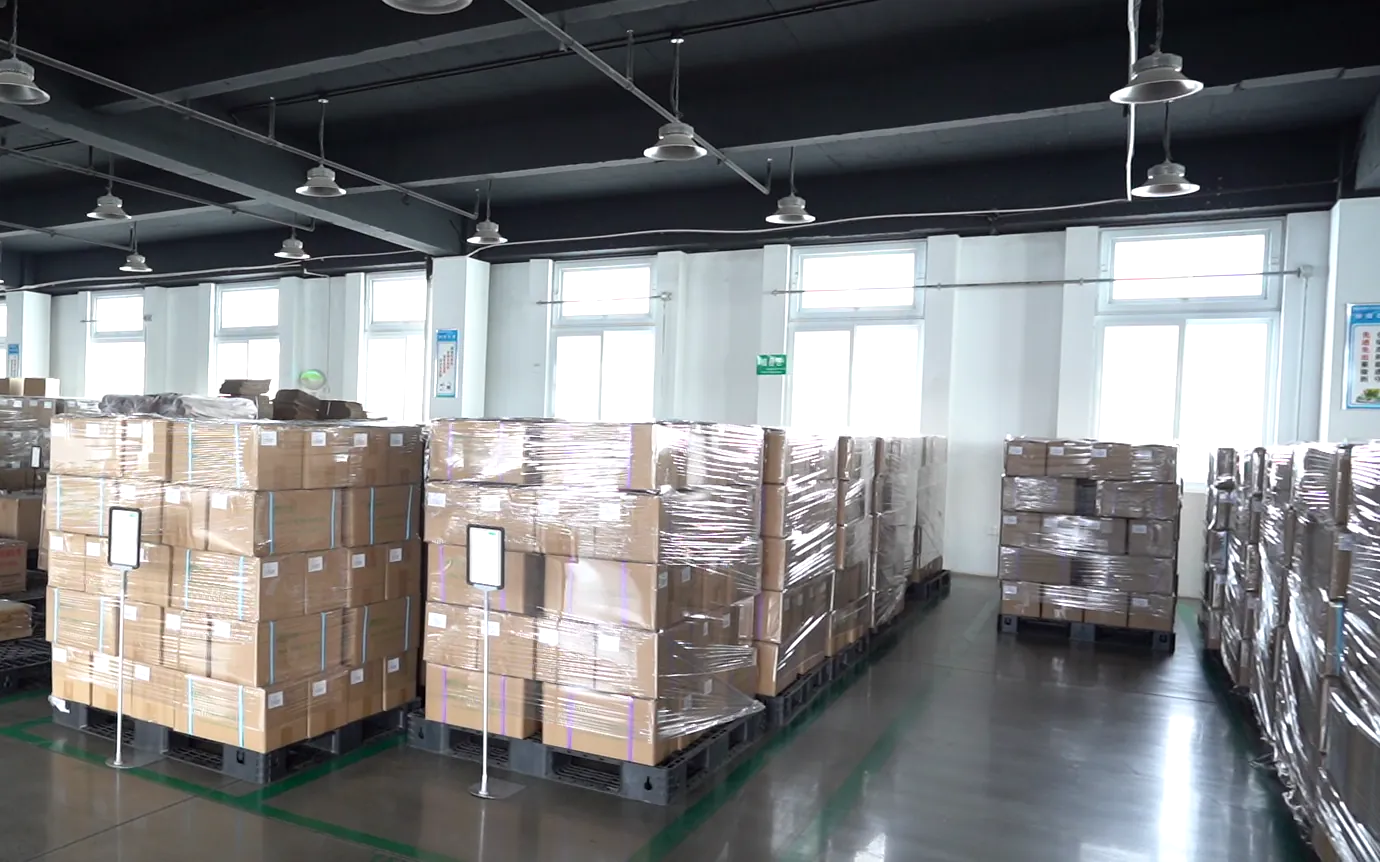 Palletized finished goods in the Tianhua warehousing area