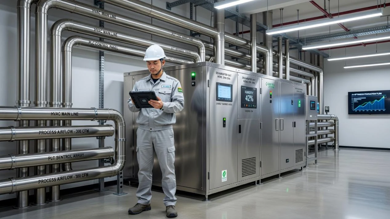 Desiccant wheel technology for industrial humidity control