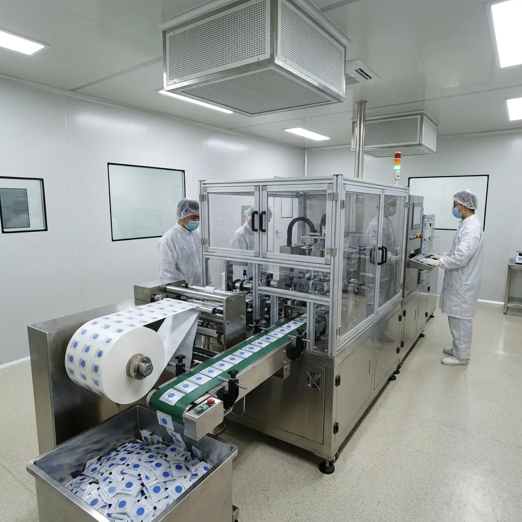 Indicator slitting equipment operating in the Tianhua workshop