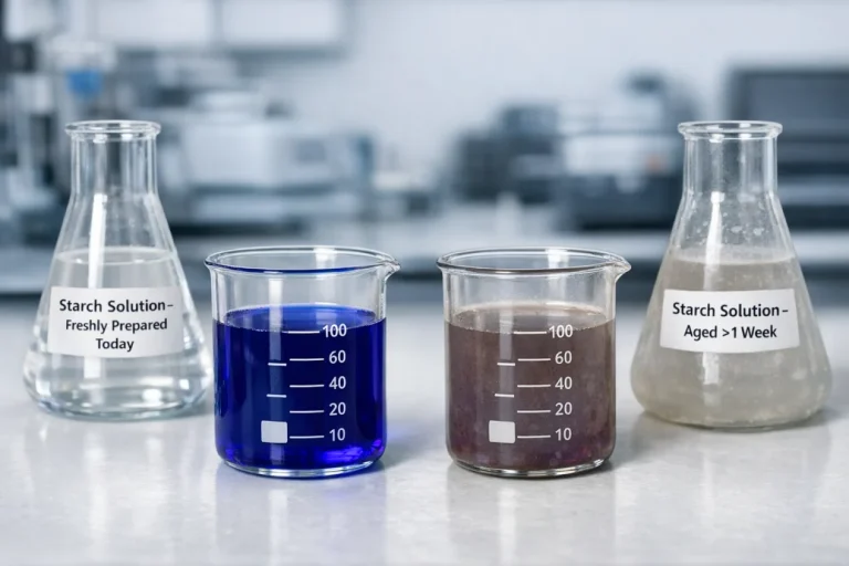 Quality control considerations for starch indicator solutions