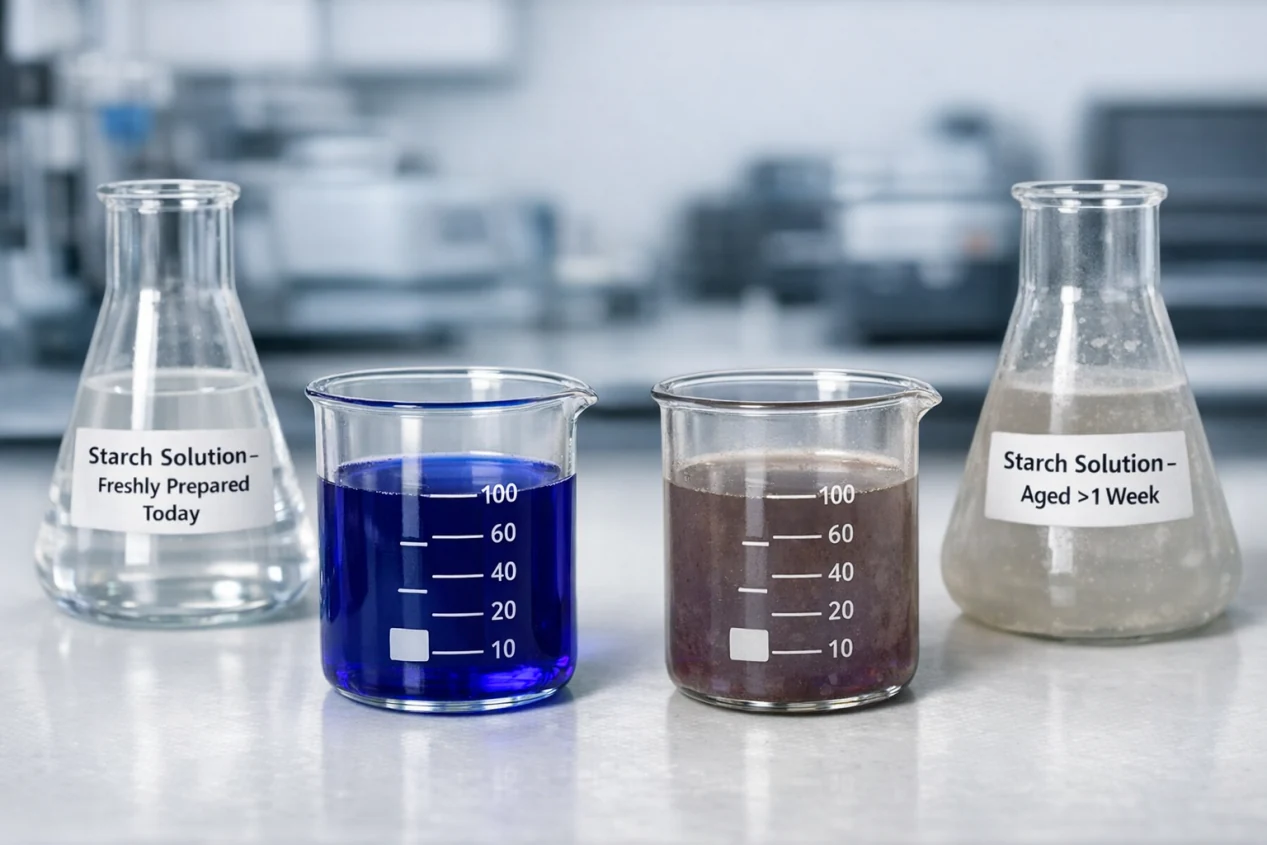 Quality control considerations for starch indicator solutions